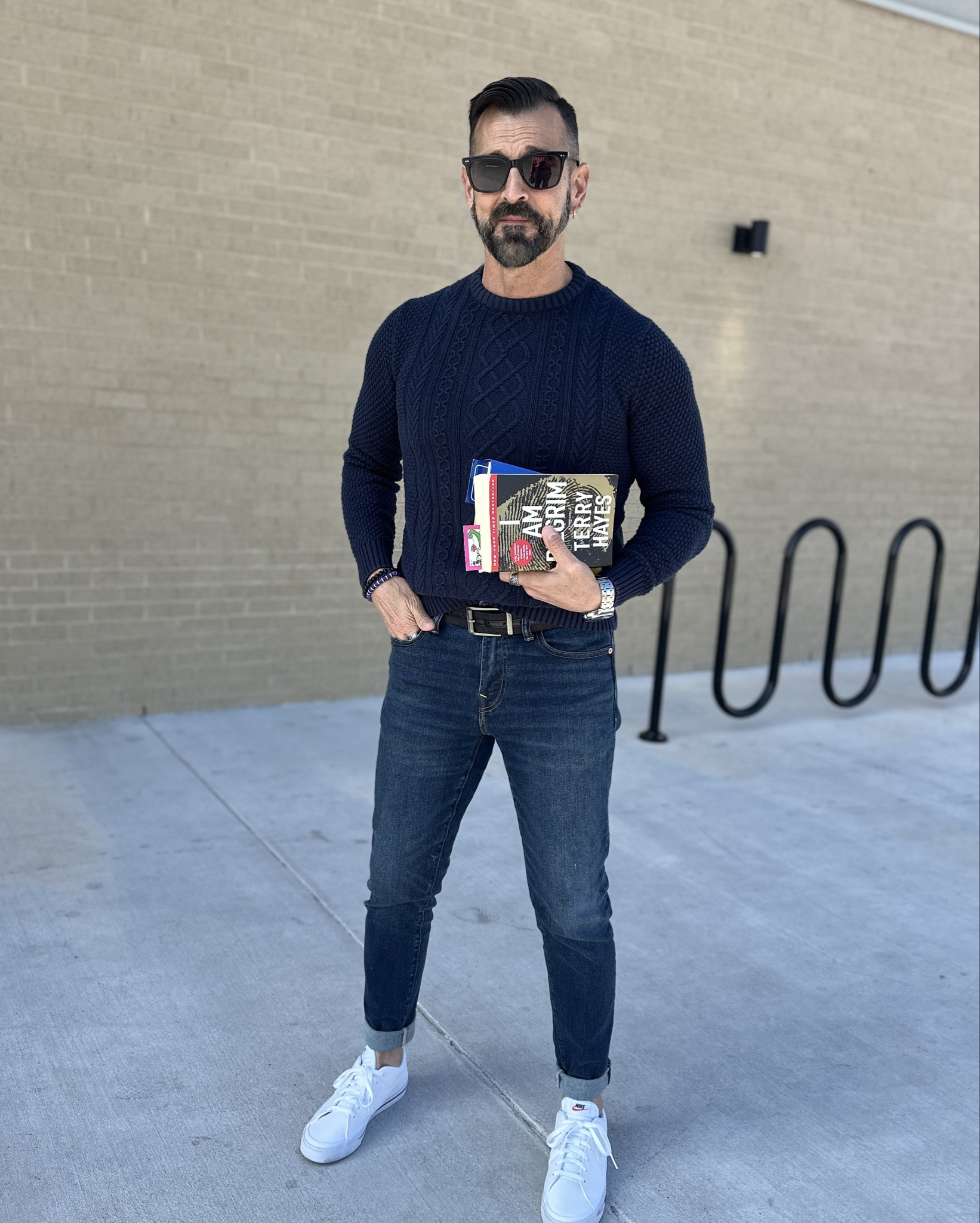 It’s cold in Texas?! Yasss!!!

A quick ‘fit for the day using the “KISS” (keep it simple stupid) principle. A great fitted sweater and jean. Crisp white sneaks. Great accessories. And done  

#LTKMens #LTKSeasonal #LTKOver40