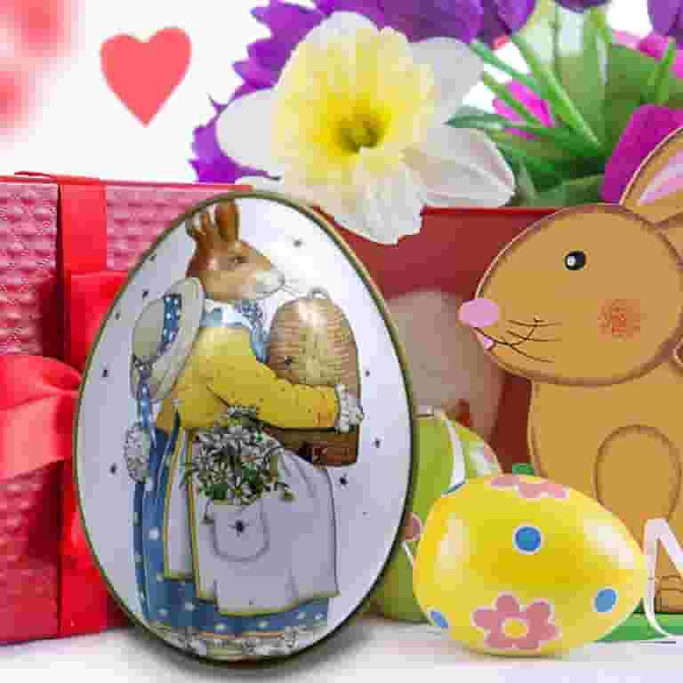 FYHALE Vintage Tin Easter Eggs, Fillable, Reusable Metal Egg Tins Happy Easter Treat Box Egg Shap... | Walmart (US)