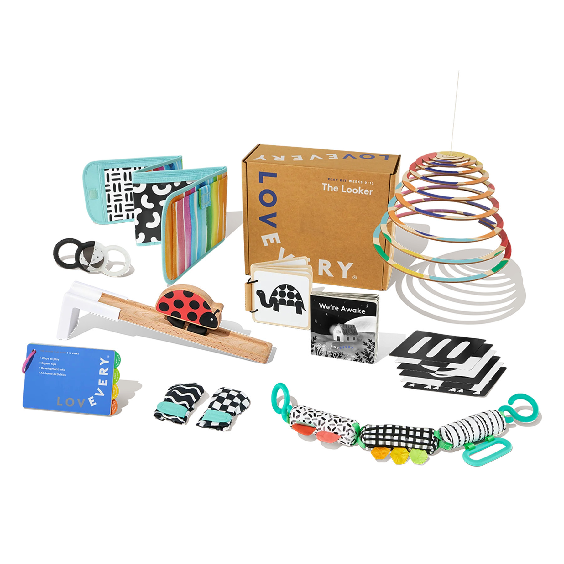 Lovevery Looker Kit | The Play Kits | Newborn Toys for 0-3 Month Old | Baby Visual and Sensory Development Toy Subscription | LOVEVERY