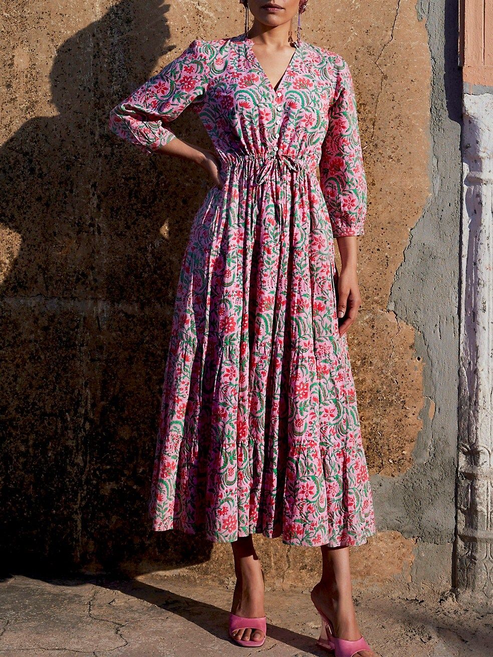 Pink City Prints Maria Dress | Saks Fifth Avenue
