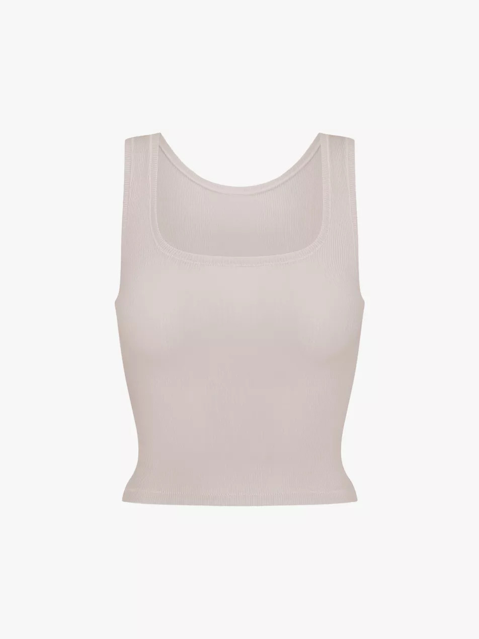 Cotton Rib scoop-neck stretch-cotton tank top | Selfridges
