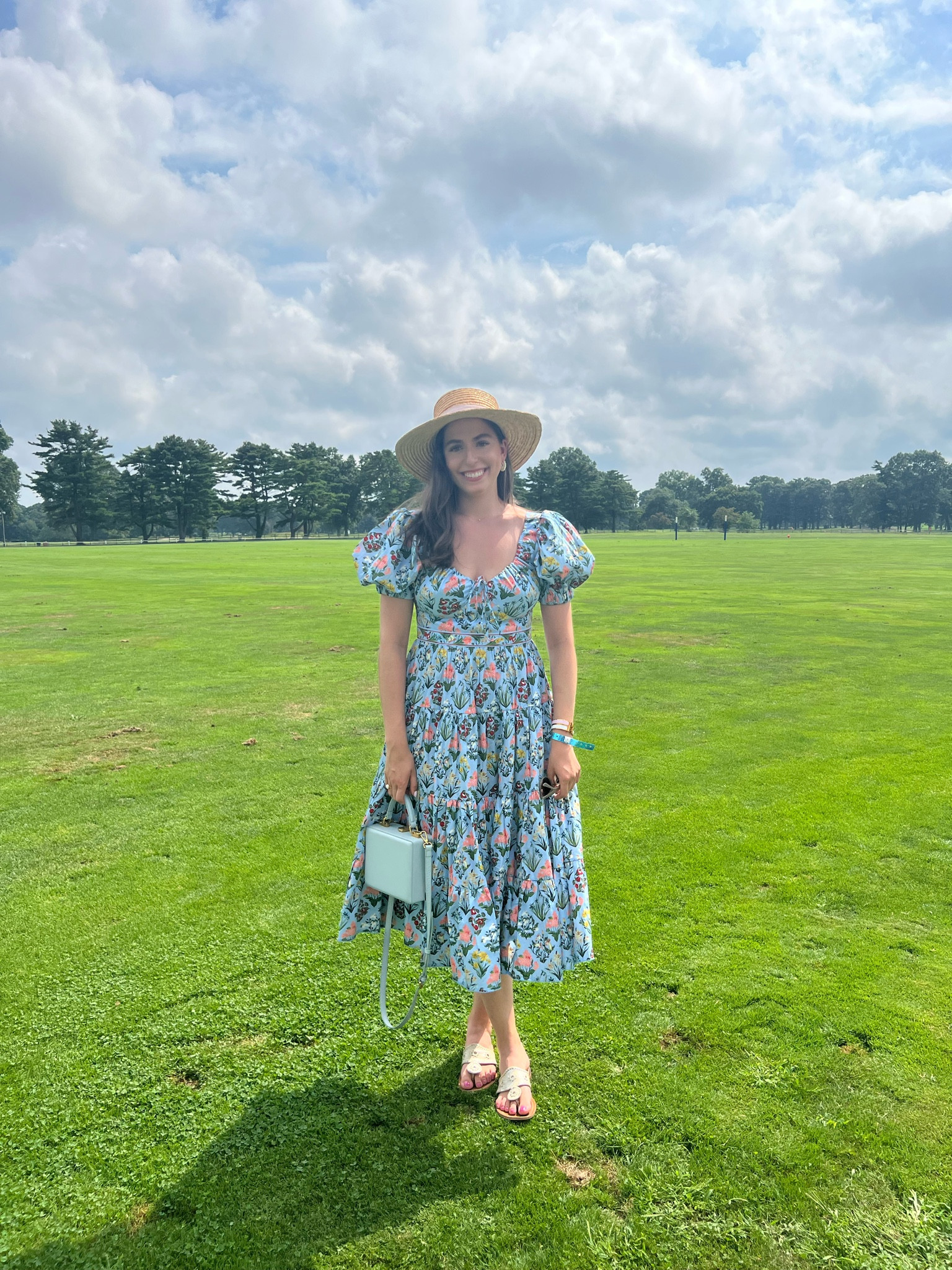 Polo match, puff sleeve dress, Agua bendita Dress, blue dress, eBay dress, Jack Rogers, straw hat

#LTKtravel #LTKSeasonal #LTKstyletip