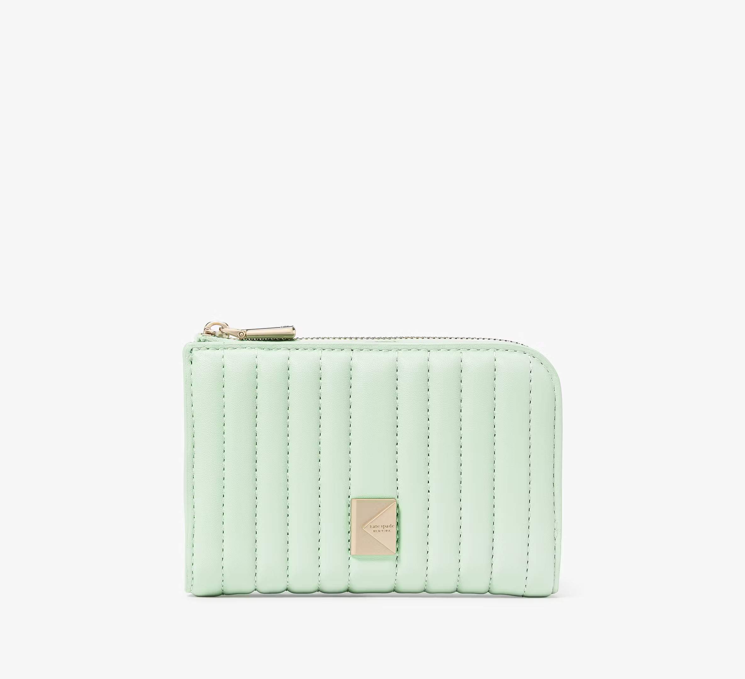 Kate Spade Deco Quilted Compact Wallet, Pistachio Ice | Kate Spade (US)