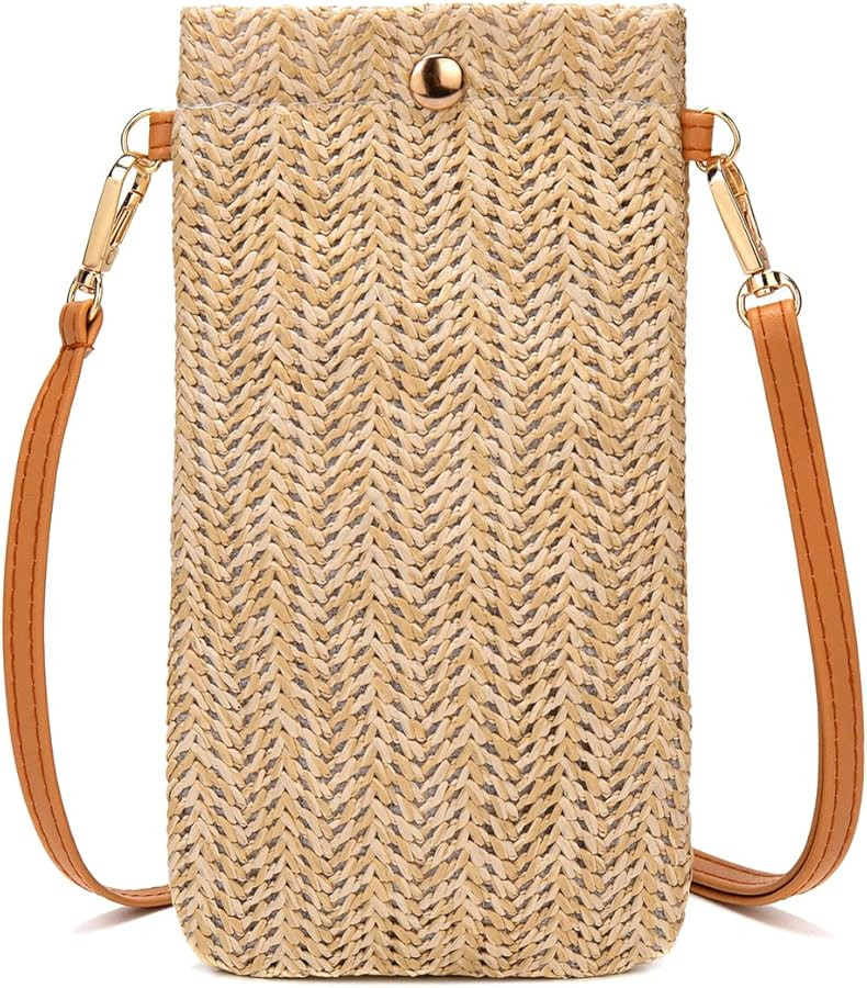 SINGBO Small Crossbody Straw purse Lightweight Summer Beach Phone Bag for Women | Amazon (US)