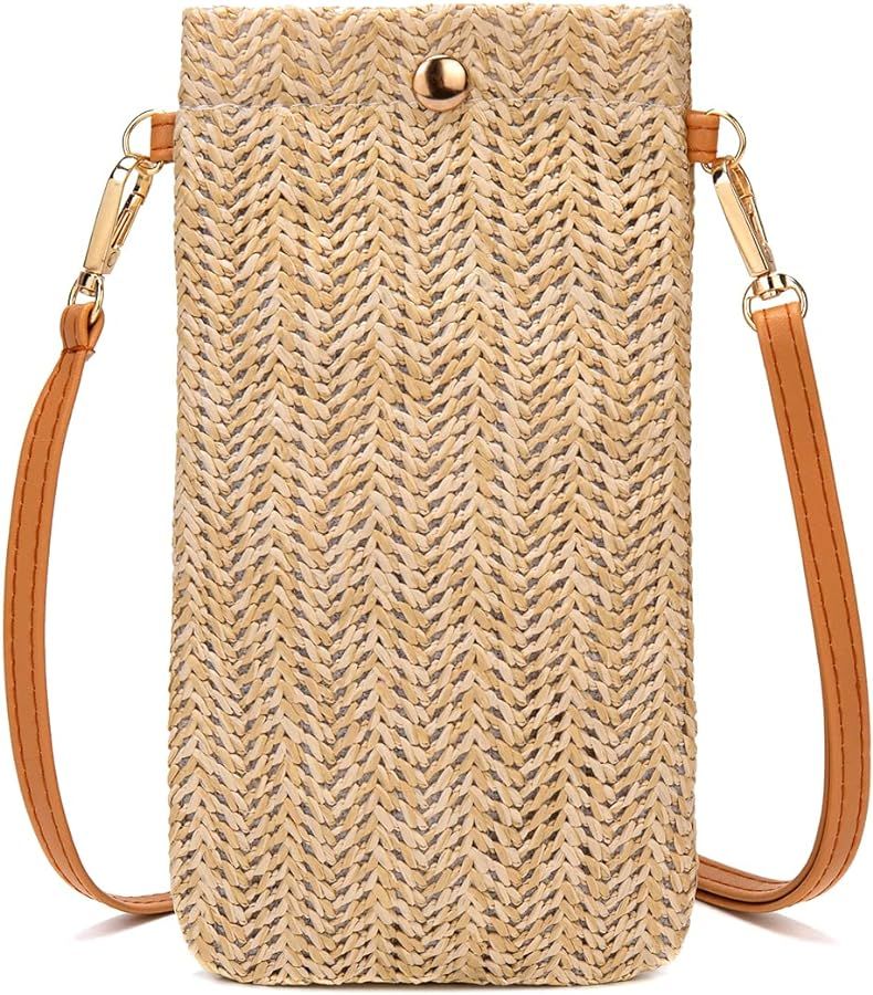 SINGBO Small Crossbody Straw purse Lightweight Summer Beach Phone Bag for Women | Amazon (US)