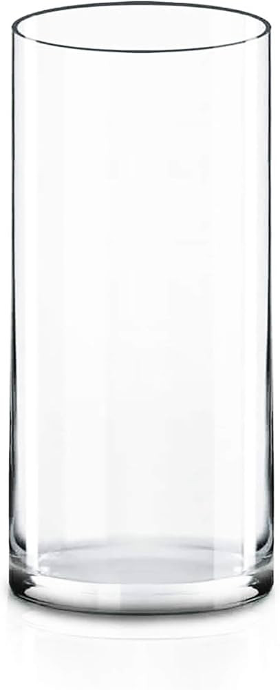 CYS Excel Clear Glass Cylinder Vase (H:9" D:4") | Multiple Size Choices Glass Flower Vase Centerp... | Amazon (US)