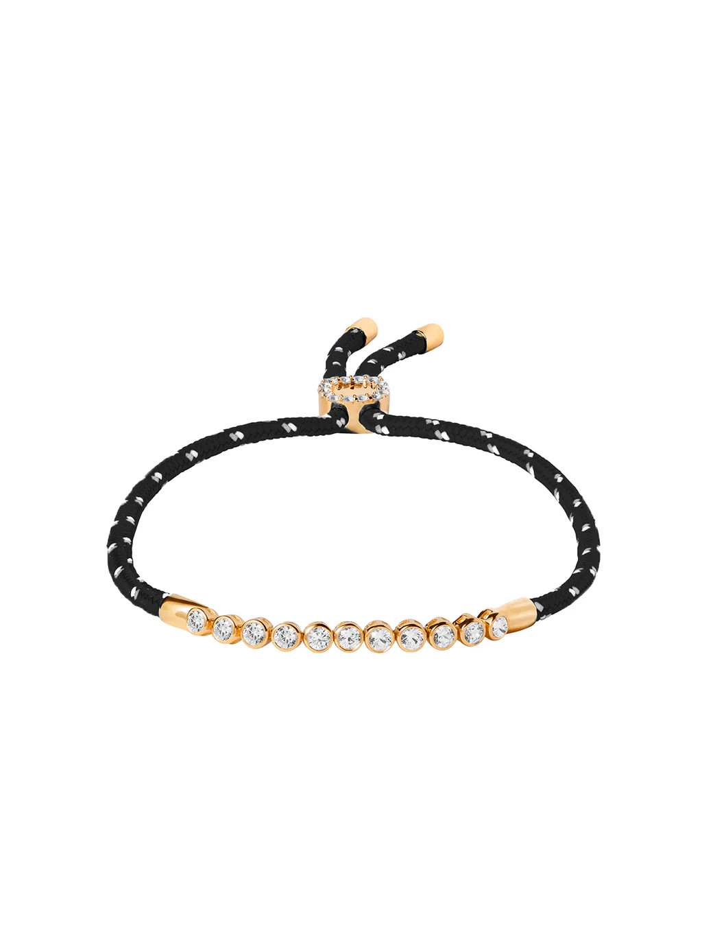 JAMES BEZEL NOIR ET BLANC PARACORD ANKLET, GOLD | Dorsey