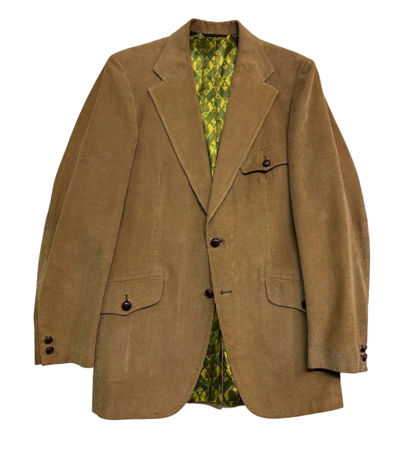 vtg 70s Corduroy Blazer 40L Tan Back Belted Action Back Jacket Sport Coat USA | eBay | eBay US