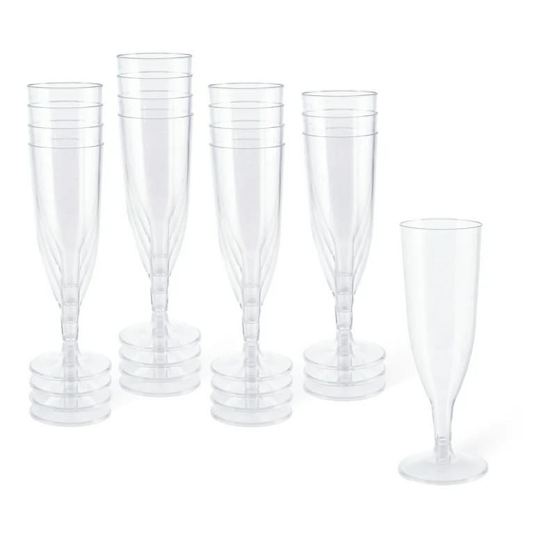 5oz. Plastic Champagne Flutes by Celebrate It™, 16ct. | Walmart (US)