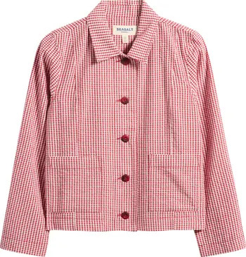 Carnon Downs Gingham Organic Cotton Chore Jacket | Nordstrom