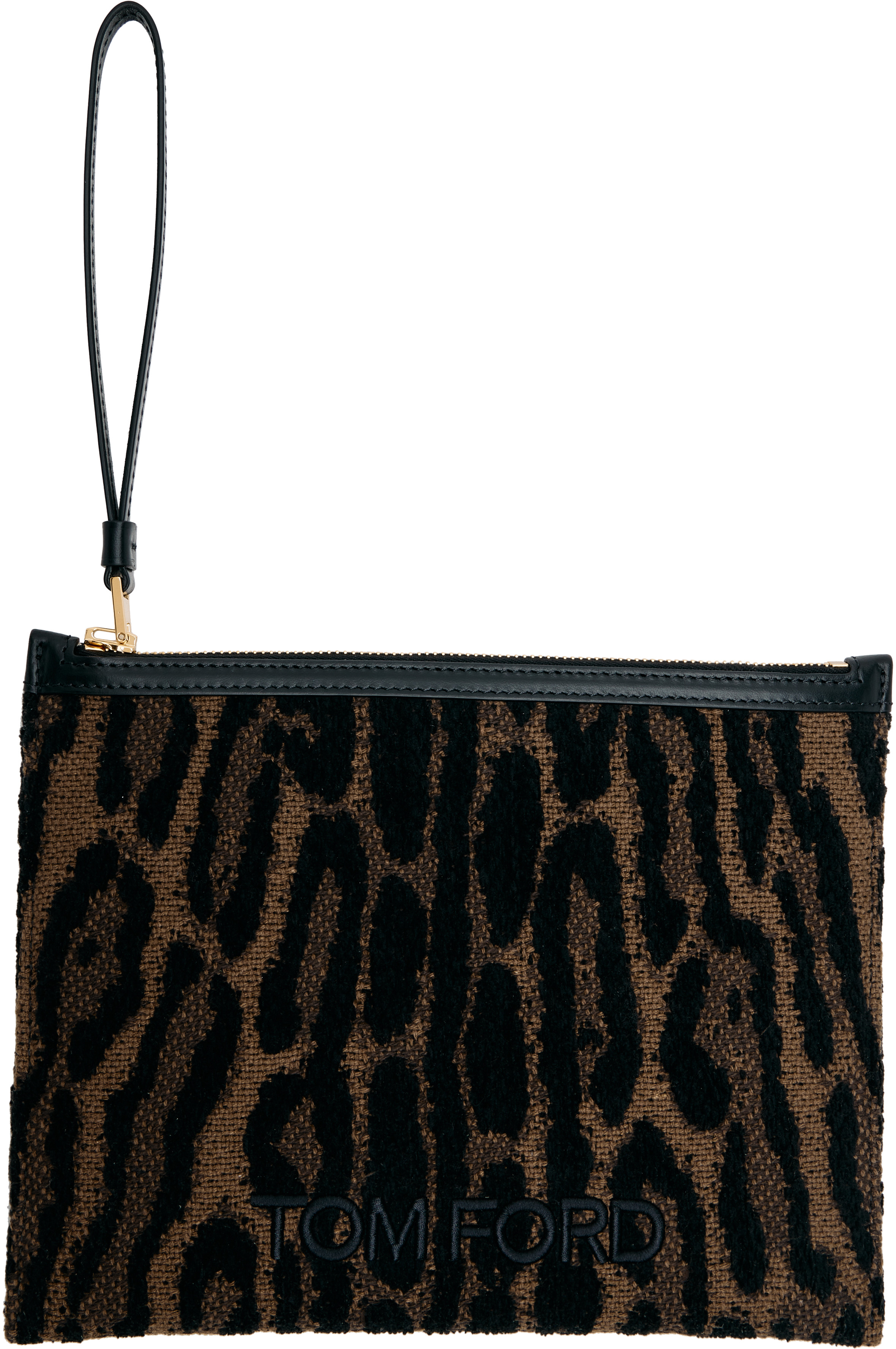 TOM FORD Brown & Black Wristlet Pouch | SSENSE