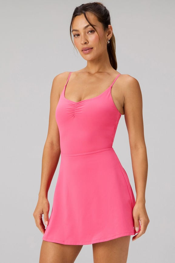 PureLuxe Ruched Classic Mini Dress | Fabletics