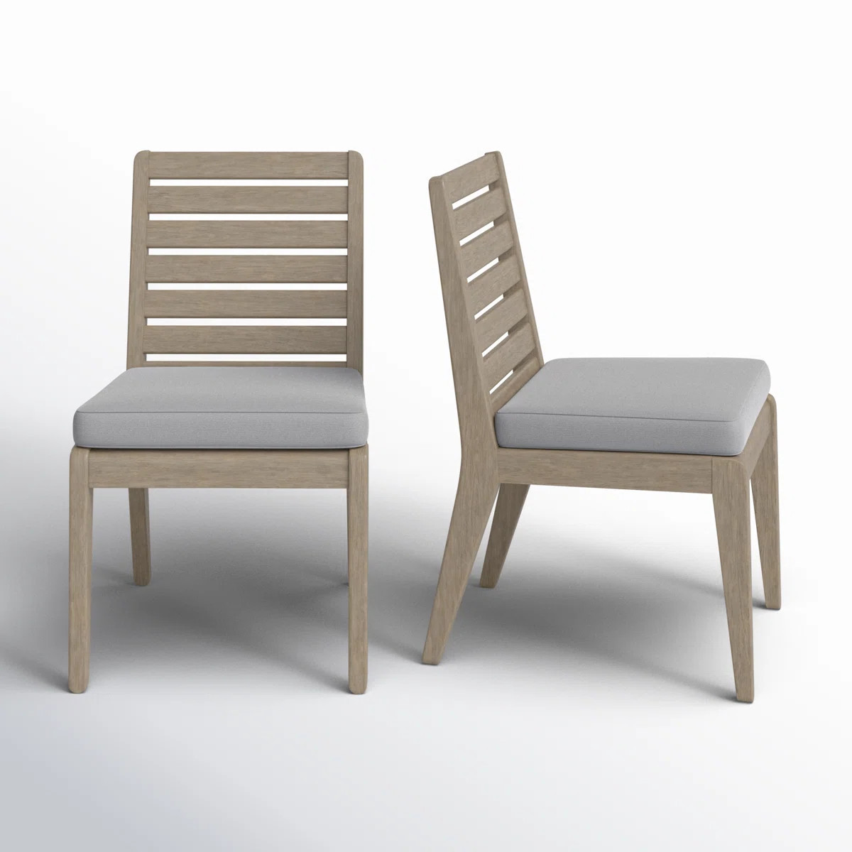 Ojai Wood Premium All-Weather Wicker Outdoor Dining Side Chair with Cushion | Wayfair North America