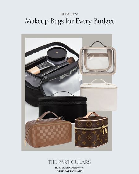 Makeup bags for every budget. 

Cosmetic bags, travel bags, beauty finds, Amazon finds, viral products, TikTok trends, travel must haves, travel essentials, makeup organization, makeup storage, makeup routine, skincare 

#LTKunder50 #LTKbeauty #LTKstyletip