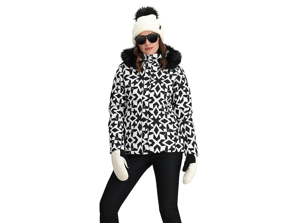 Obermeyer Tuscany II Jacket Women's Clothing Snow Geo : 12, Faux Fur/Polyester | Zappos