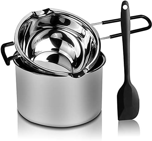 2 Pack Double Boiler Pot Set Stainless Steel Melting Pot with Silicone Spatula for Melting Chocol... | Amazon (US)