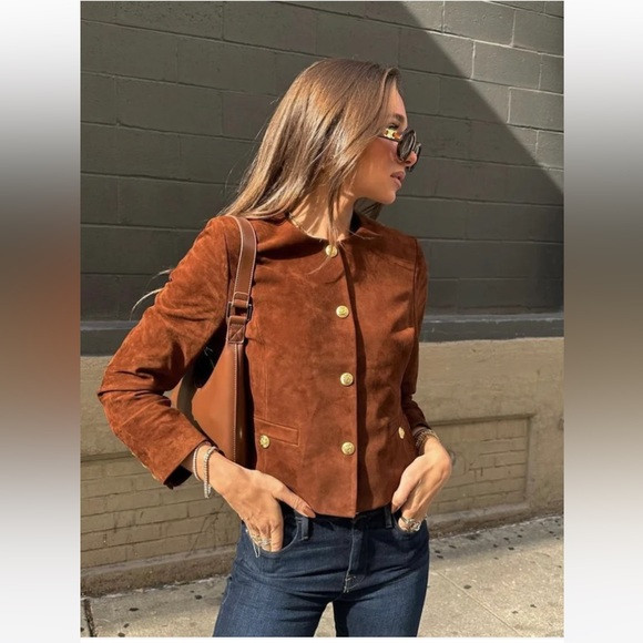 FREE PEOPLE NWT BLOGGERS FAV SUSANNA CHOW CLASSIC SUEDE JACKET 🔥 | Poshmark