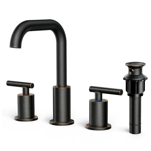 FORIOUS 2 Handles Bathroom Sink Faucets 3 Hole Oil Rubbed Bronze, 8 Inch Widespread Antique Brass Bathroom Faucet with Metal Pop Up Drain and cUPC Supply Lines, for Vanity Restroom RV Lavatory | Amazon (US)