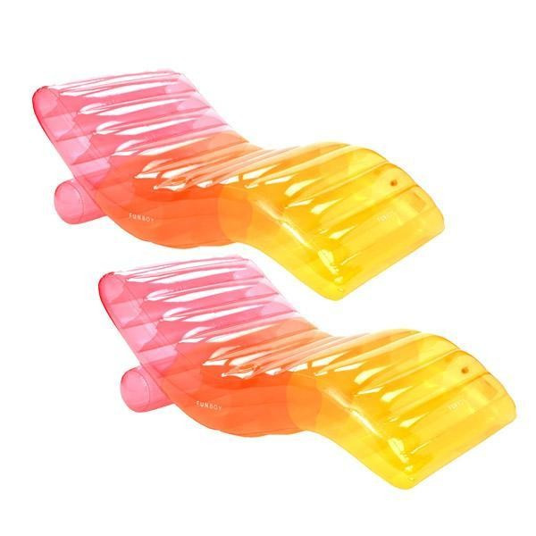 Clear Rainbow Chaise Lounger - 2 Pack | FUNBOY