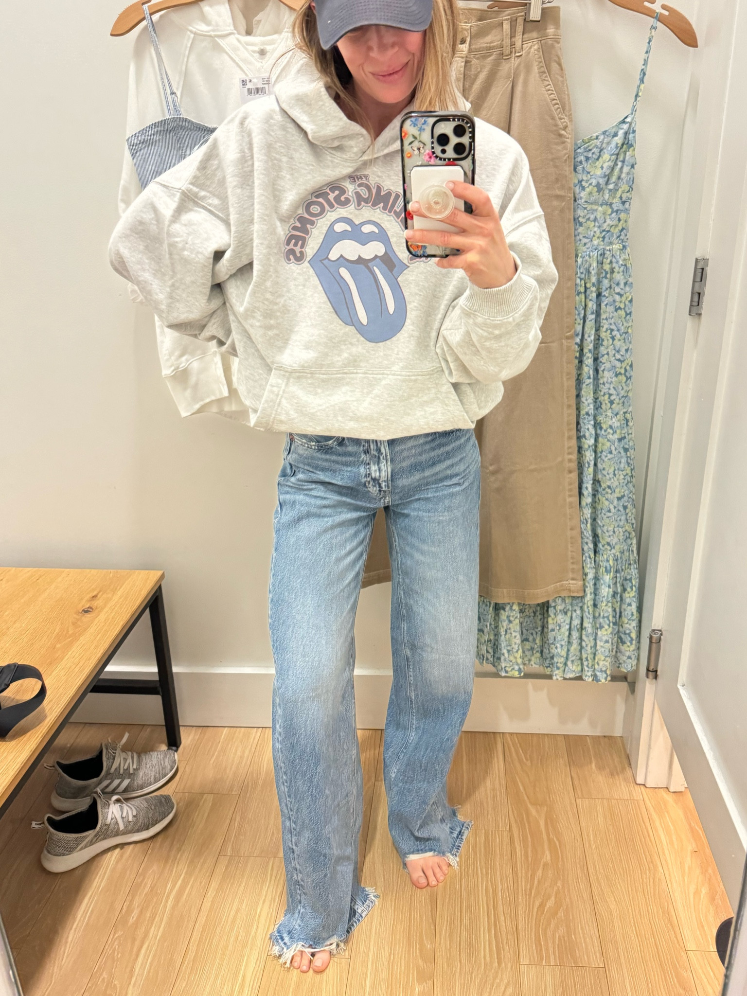 Loving this pastel Rolling Stones sweatshirt and draped baggy jeans from American Eagle. These jeans run long, so I’m ordering them TTS but in a short hem. 

I’m obsessed with these jeans! 

#LTKstyletip #LTKfindsunder100