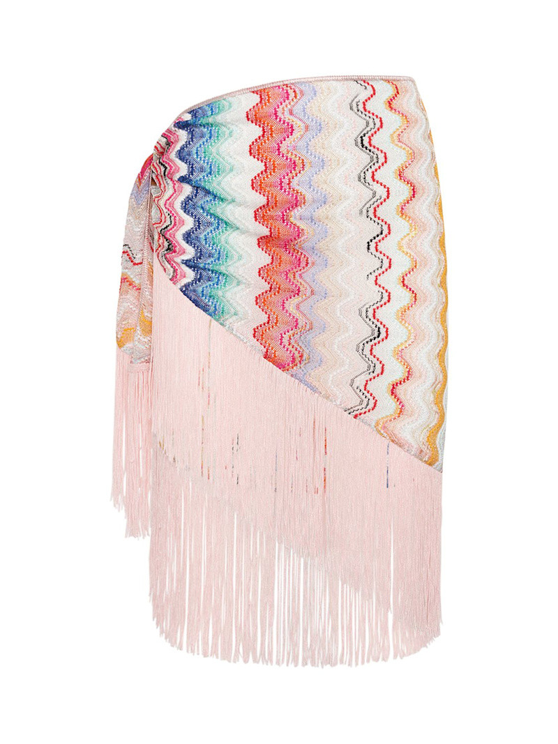 Viscose blend lurex fringed pareo | Luisaviaroma