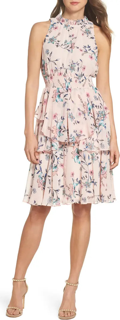 Floral Ruffle A-Line Dress | Nordstrom