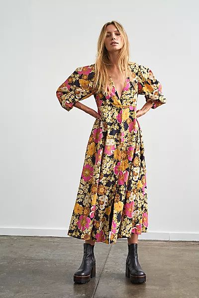 Lydia Printed Midi Dress | Free People (Global - UK&FR Excluded)