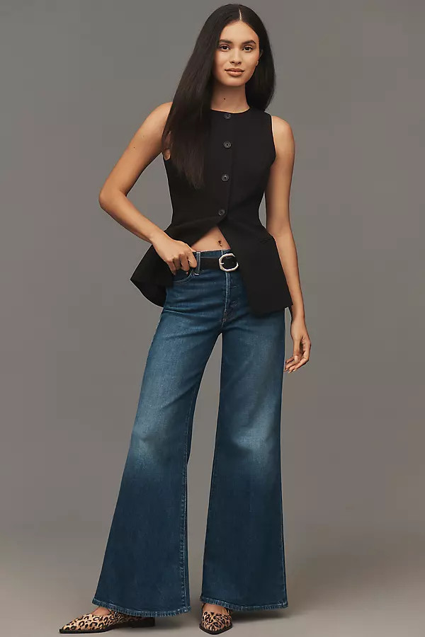 The Tomcat Roller Skimp Mid-Rise Wide-Leg Jeans | Anthropologie (US)