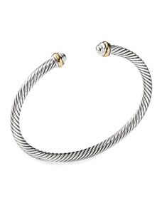 David Yurman Cable Classics Bracelet with Gold | Neiman Marcus