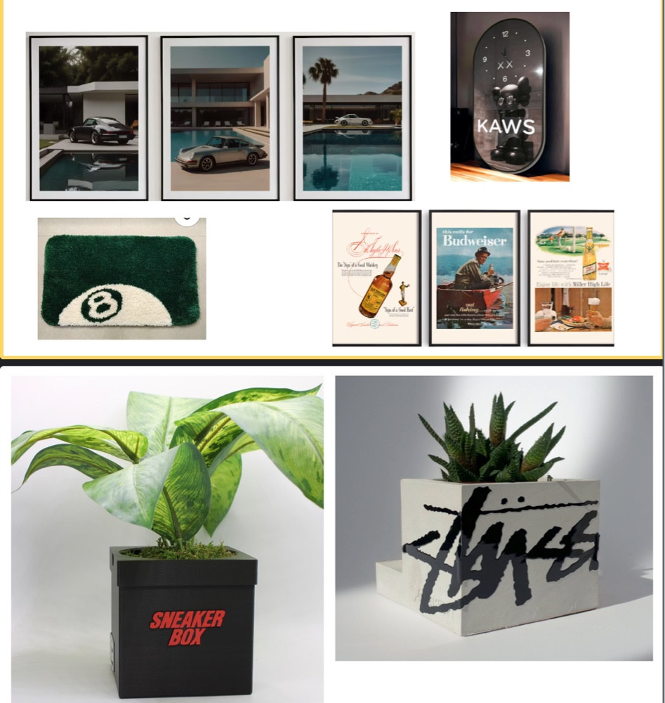 Men/boy dorm finds, wall art, masculine decor, hypebeast room, 8ball, stussy, boy area rug, plants, sneakerhead, porsche art, kaws decor #collegeroom #dorm #boyroom #luxury #hypebeast

#LTKBacktoSchool #LTKHome #LTKSummerSales