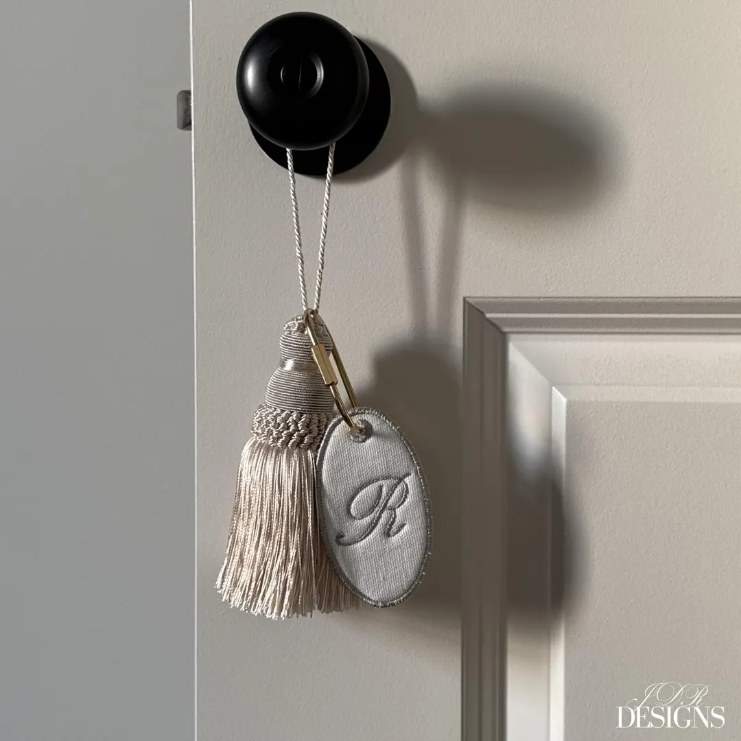 Decorative French Style Door Tassel with Embroidered Monogram Charm | Etsy (US)