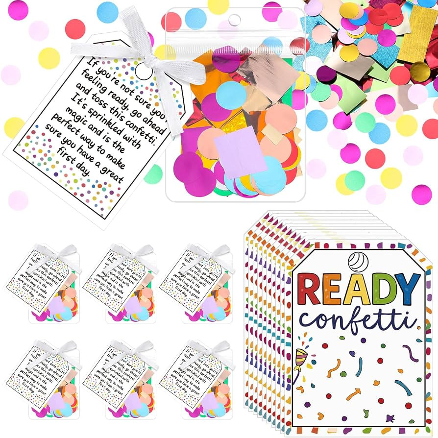 Eaasty 24 Sets Ready Confetti, Back to School Celebration Confetti Kit for First Day of School Te... | Amazon (US)
