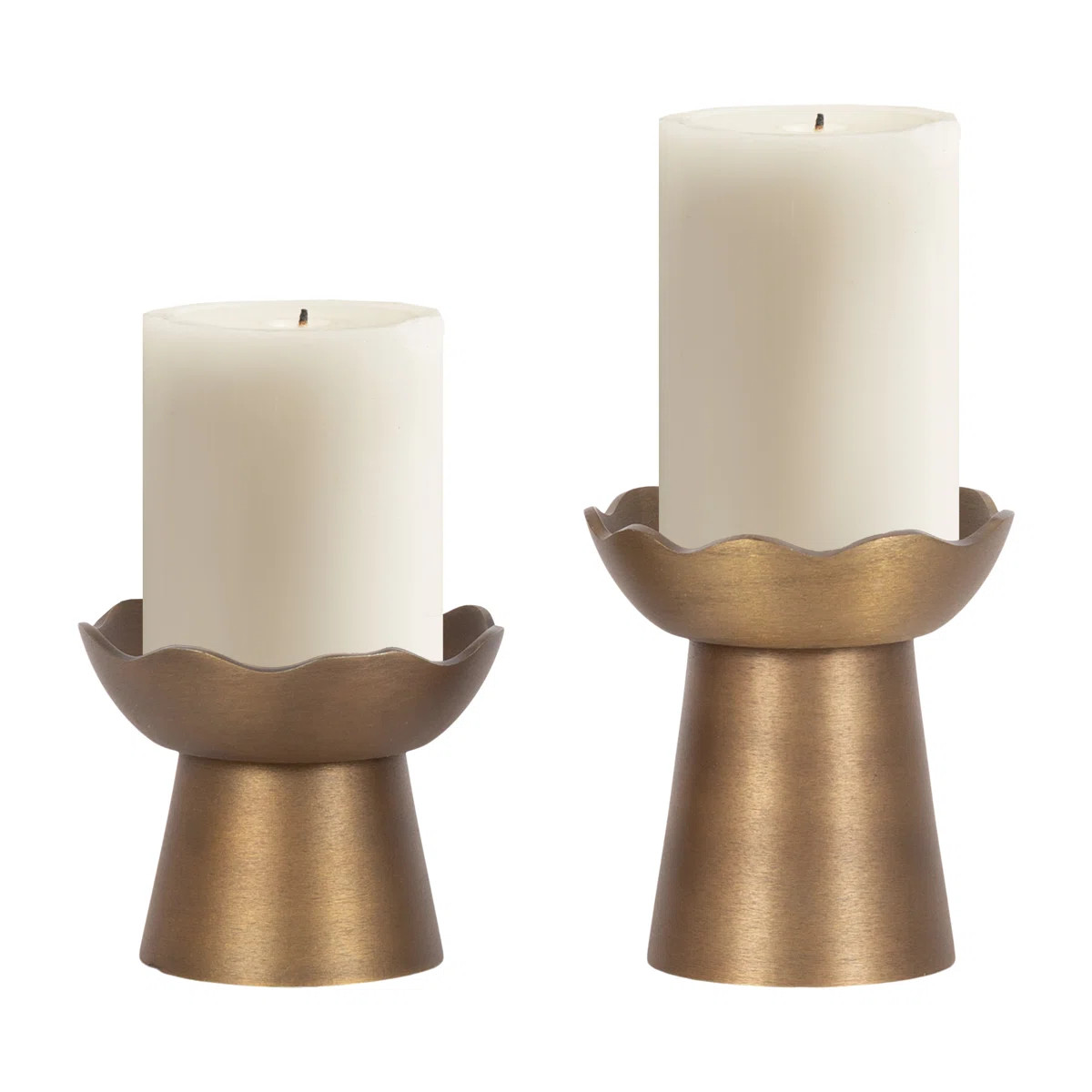 Alessia Two-Piece Pillar Candle Holder Set | Wayfair North America