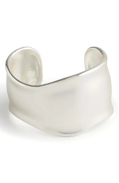 Madewell Wide Cuff Bracelet in Warm Silver at Nordstrom | Nordstrom