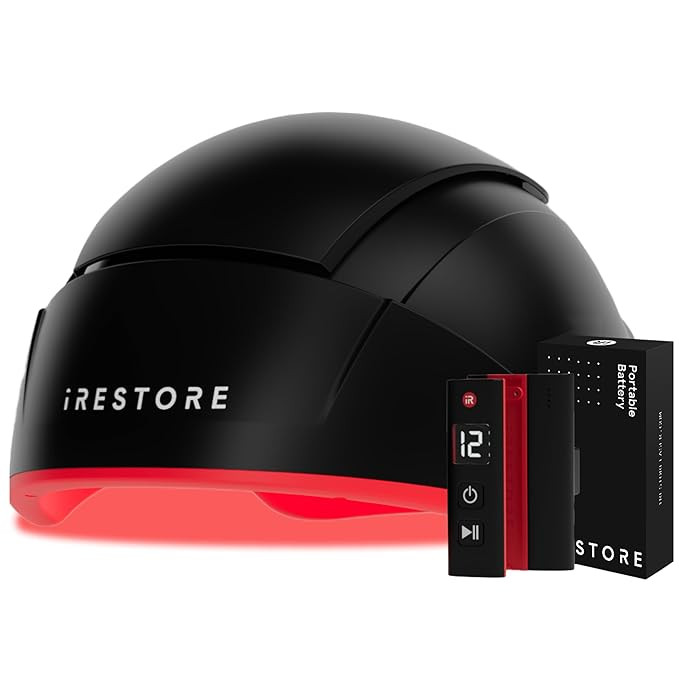 iRestore Elite + Rechargeable Battery Pack - Laser Red Light Therapy for Hair Growth - FDA Cleare... | Amazon (US)