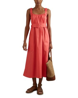 REISS Liza Ruched Strap Midi Dress  | Bloomingdale's Women | Bloomingdale's (US)