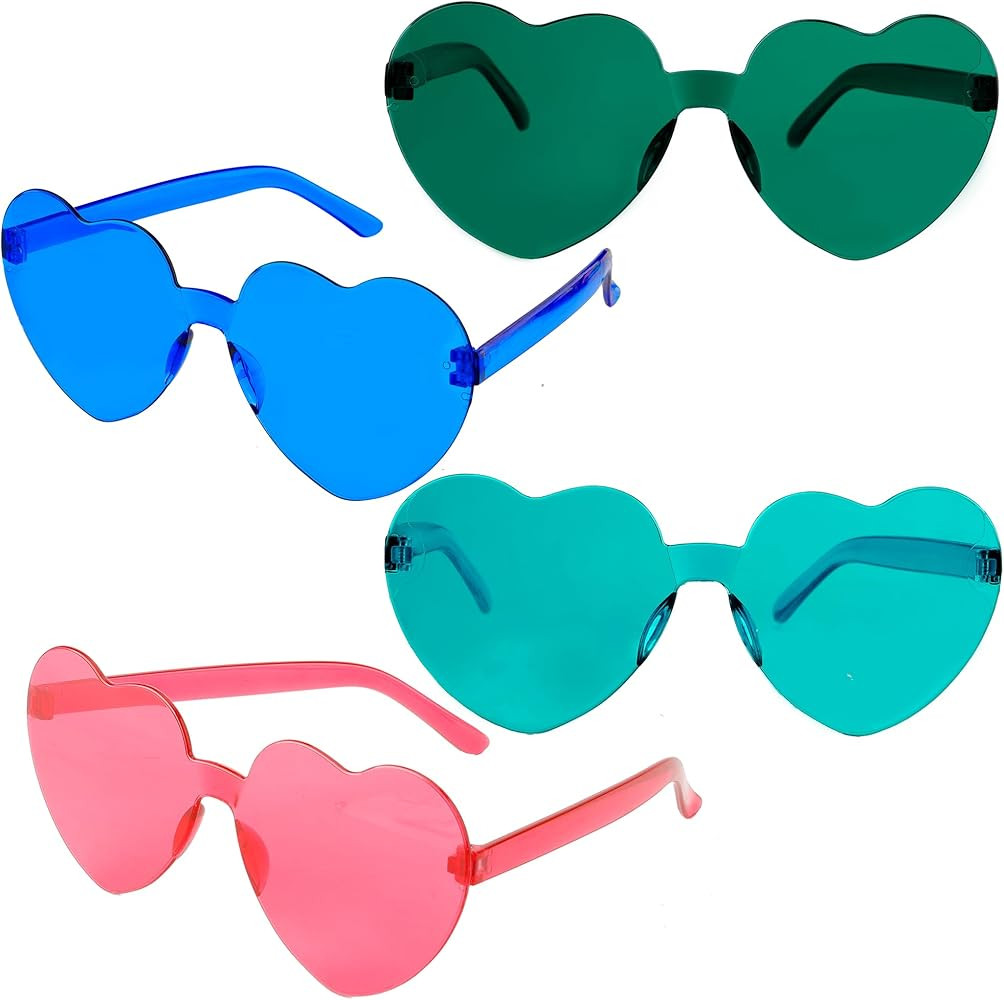 Heart Sunglasses, Pink Heart Sunglasses, Heart Glasses, Heart Shaped Glasses, Purple Heart Sungla... | Amazon (US)