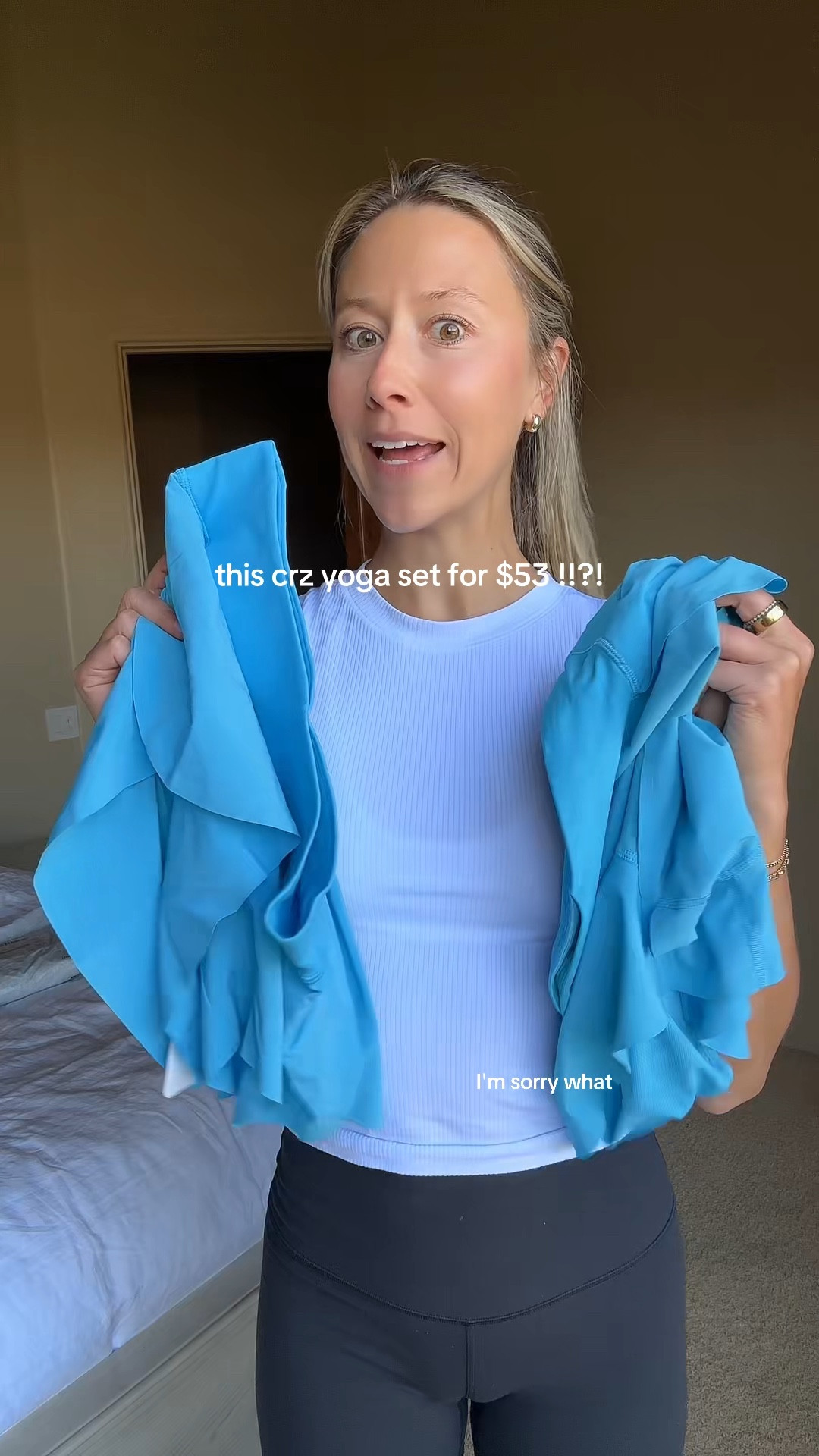 the most perfect matching blue workout set from crz yoga!! 