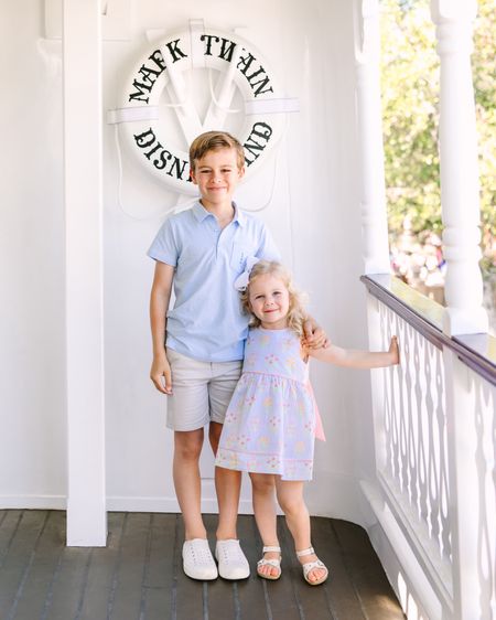 Shrimp and Grits outfits we wore to Disneyland. The bow on the back of this girls dress is SO cute! I’m very particular about boys shorts and this pair is 👌🏻. Both boy pieces have stretch and are super comfy!

#LTKkids