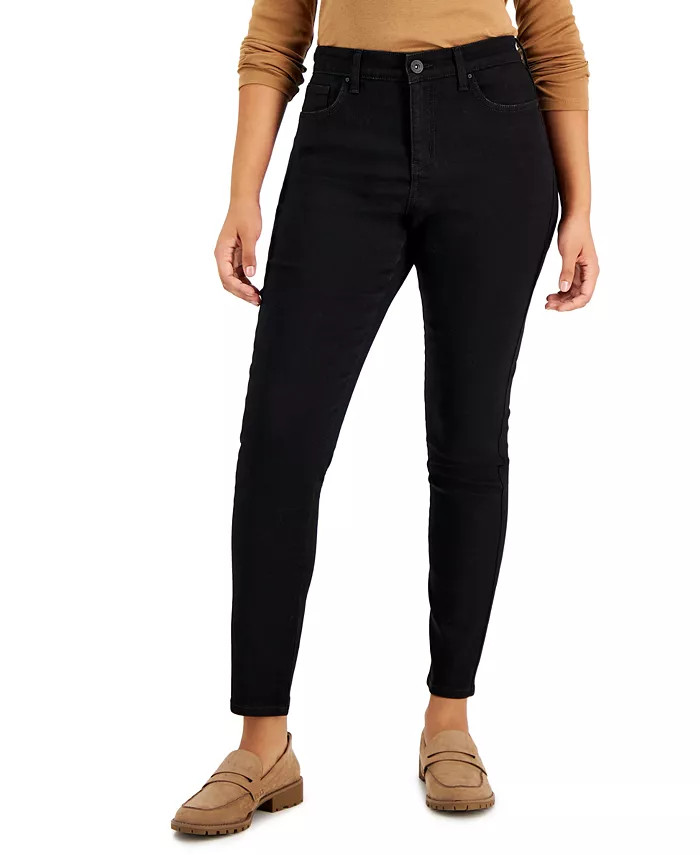 Women's Curvy-Fit Mid-Rise Skinny Jeans, Regular, Short and Long Lengths, Created for Macy's | Macys (US)