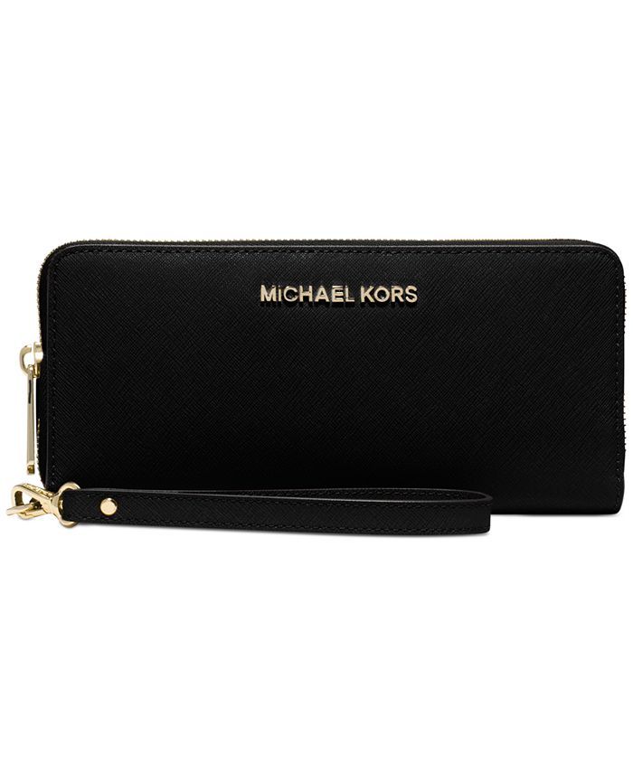 Michael Kors Jet Set Travel Leather Continental Wallet & Reviews - Handbags & Accessories - Macy'... | Macys (US)