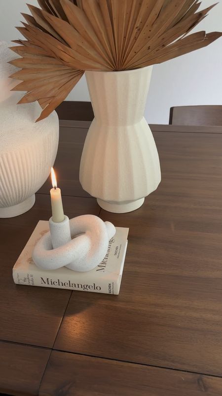 Love this organic modern centerpiece 

And these dripless candles are on point. No messy wax. 

Candle holder / modern vase / cb2 dupe / west elm / crate and barrel/ amazon / 

#LTKfindsunder100 #LTKsalealert #LTKhome
