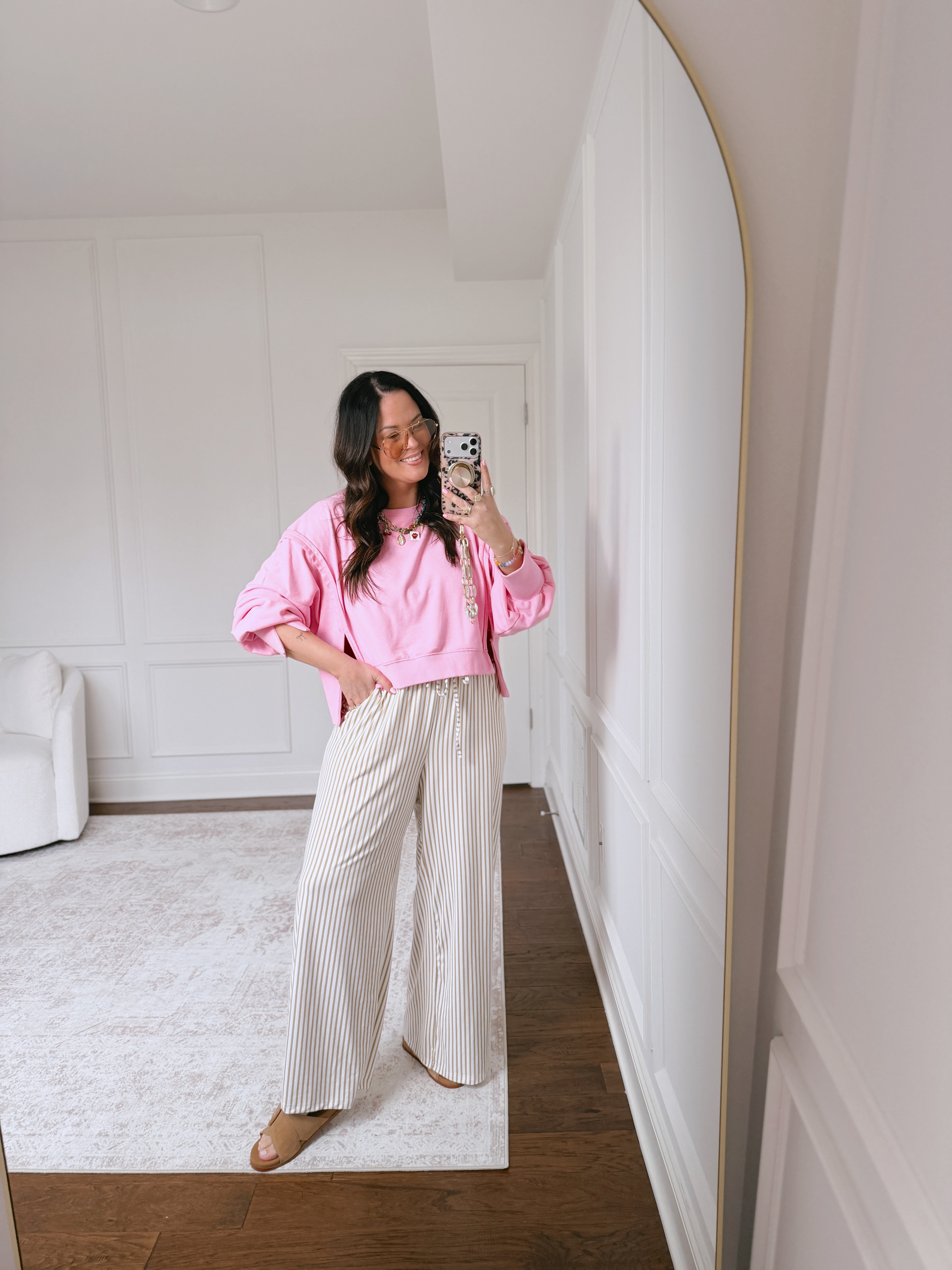 Such a fun early spring outfit.. wearing a large in both pieces 

 #LTKgrwm #LTKootd #LTKMidsize