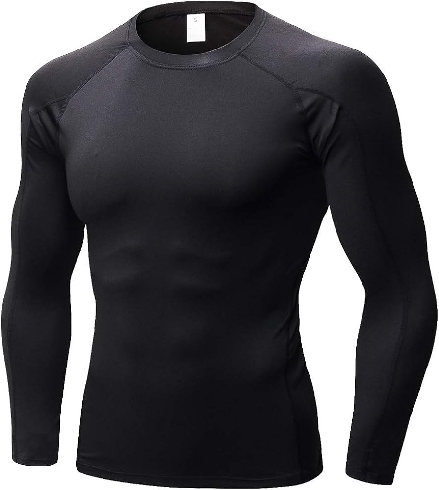 Men's Compression Shirts Long Sleeve Workout Baselayer Quick Dry Athletic T Shirts Sport Running ... | Amazon (US)