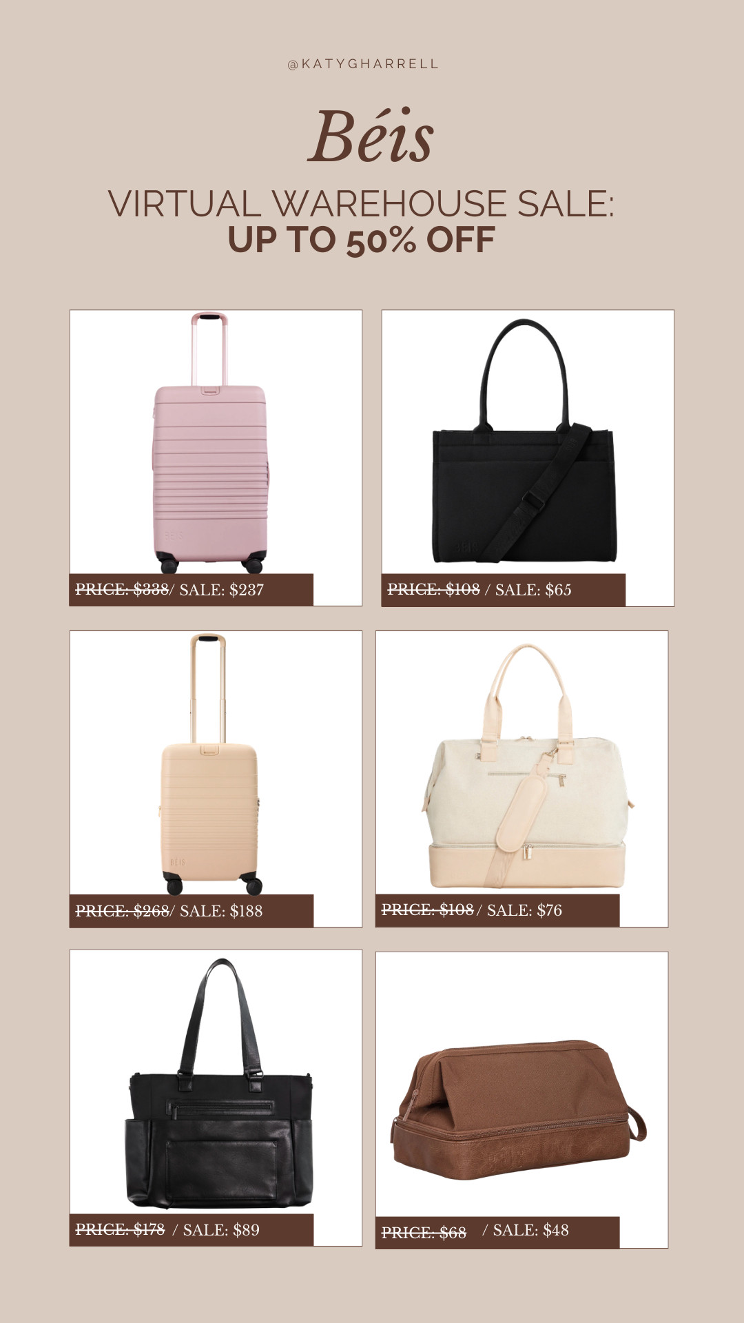 Béis Virtual Warehouse sale starts today!!! Get up to 50% off select items ✈️💕 

 #LTKSaleAlert #LTKWorkwear #LTKTravel