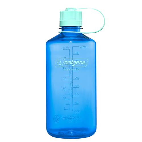 Nalgene Water Bottle - Lightweight Sustain Tritan BPA-Free Shatterproof Bottle for Backpacking, Hiking, Gym, 32 OZ, Narrow Mouth, Cornflower Blue (Pack of 6) | Amazon (US)