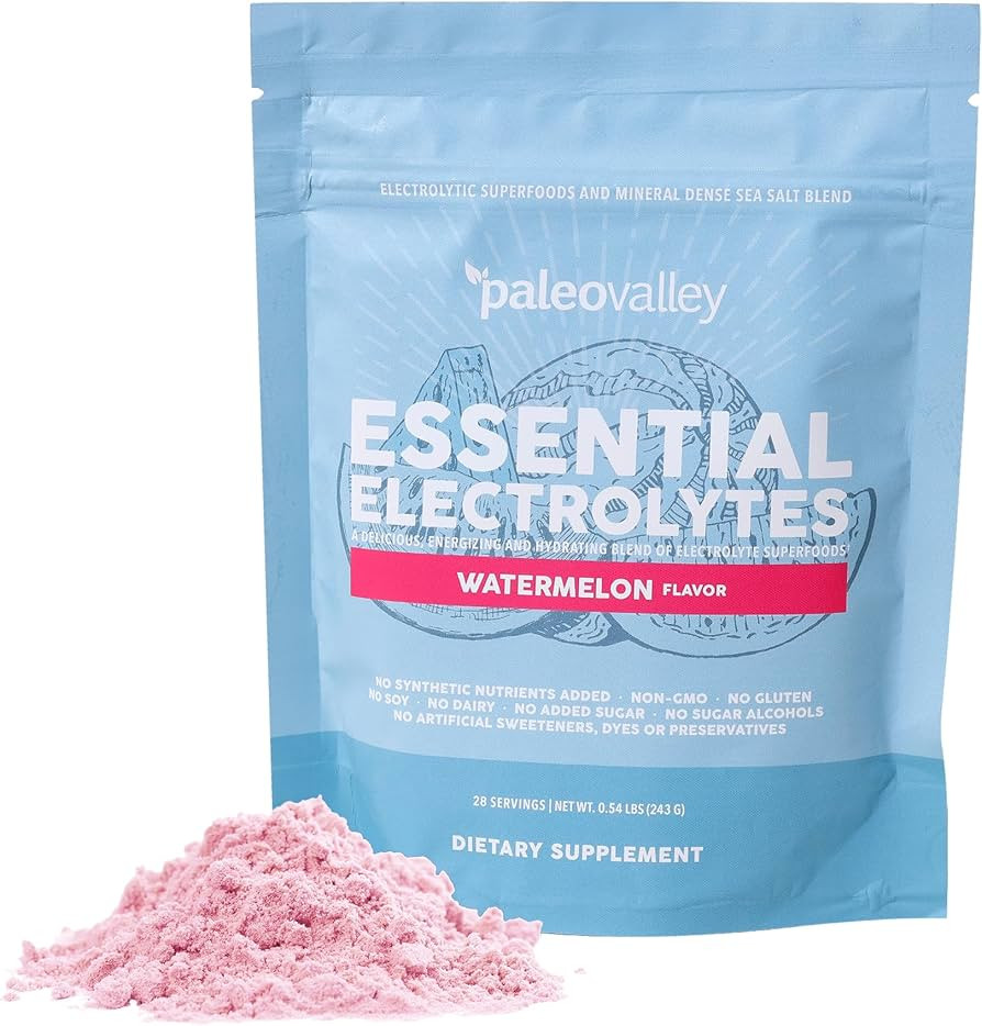 Paleovalley Essential Electrolytes Powder - Full Spectrum Watermelon Electrolyte Powder for Hydra... | Amazon (US)