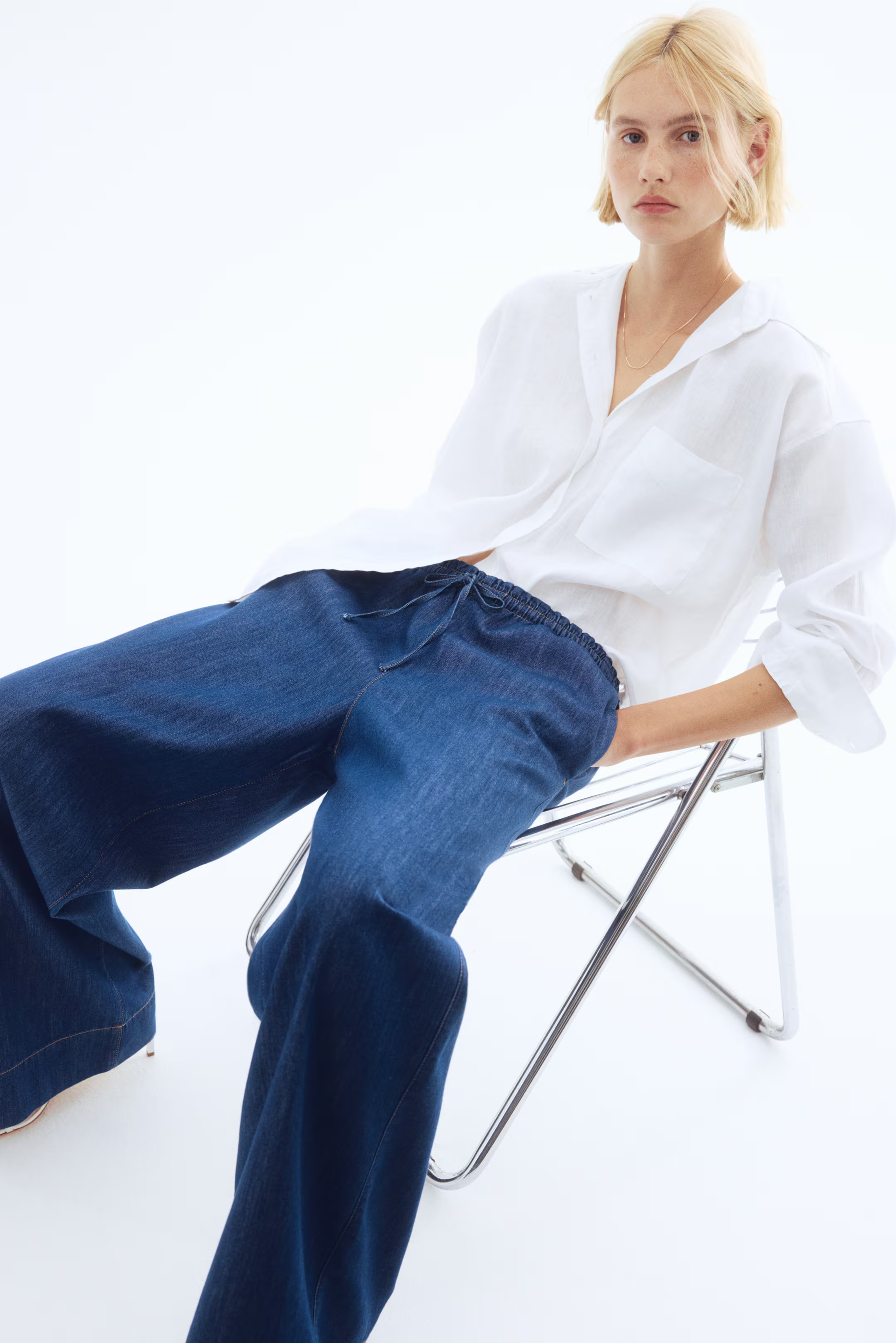 Denim pull-on trousers | H&M (UK, MY, IN, SG, PH, TW, HK)