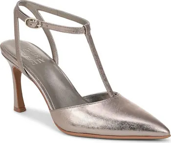 Naturalizer Astrid T-Strap Pointed Toe Pump in Crantini Red Leather at Nordstrom, Size 10 | Nordstrom