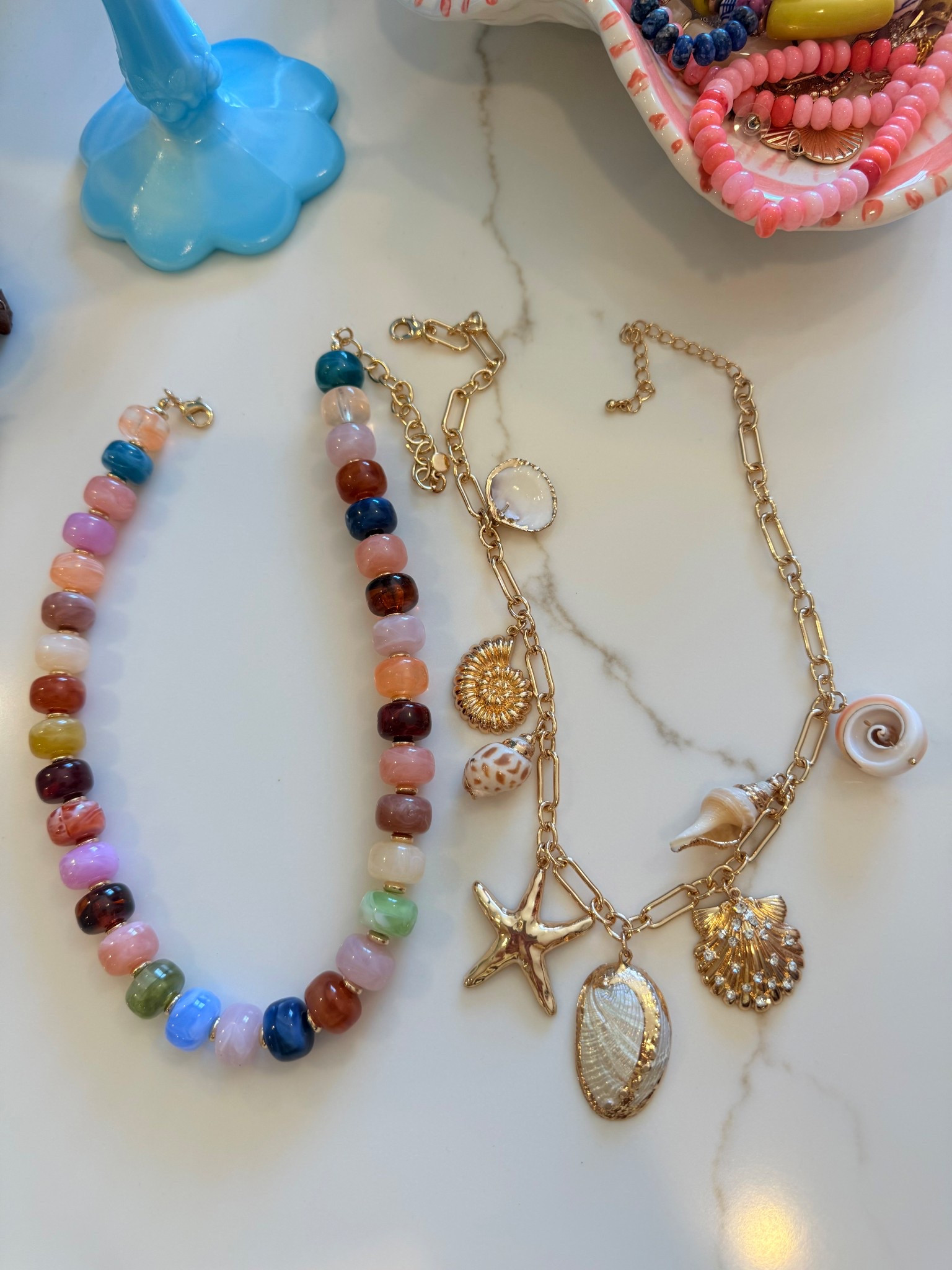 Colorful beaded necklace 🌈 

Shell gold 🐚 necklace 

Tie beach sarong 🏝️ 

Boho beach bag 

Beach getaway | spring break finds | vacay edit 

#LTKSeasonal #LTKdayinmylife #LTKgrwm